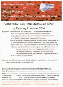 Uitstap Passendale-Ieper op zaterdag 11 oktober 2014.